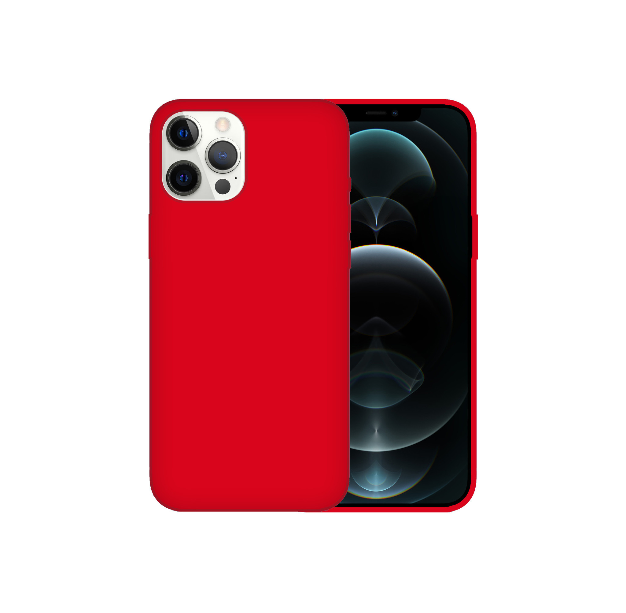 iPhone 13 Pro Case Hoesje Siliconen Back Cover - Apple iPhone 13 Pro - Rood