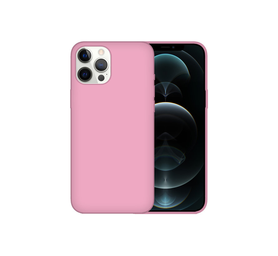 iPhone 13 Case Hoesje Siliconen Back Cover - Apple iPhone 13 - Roze kopen