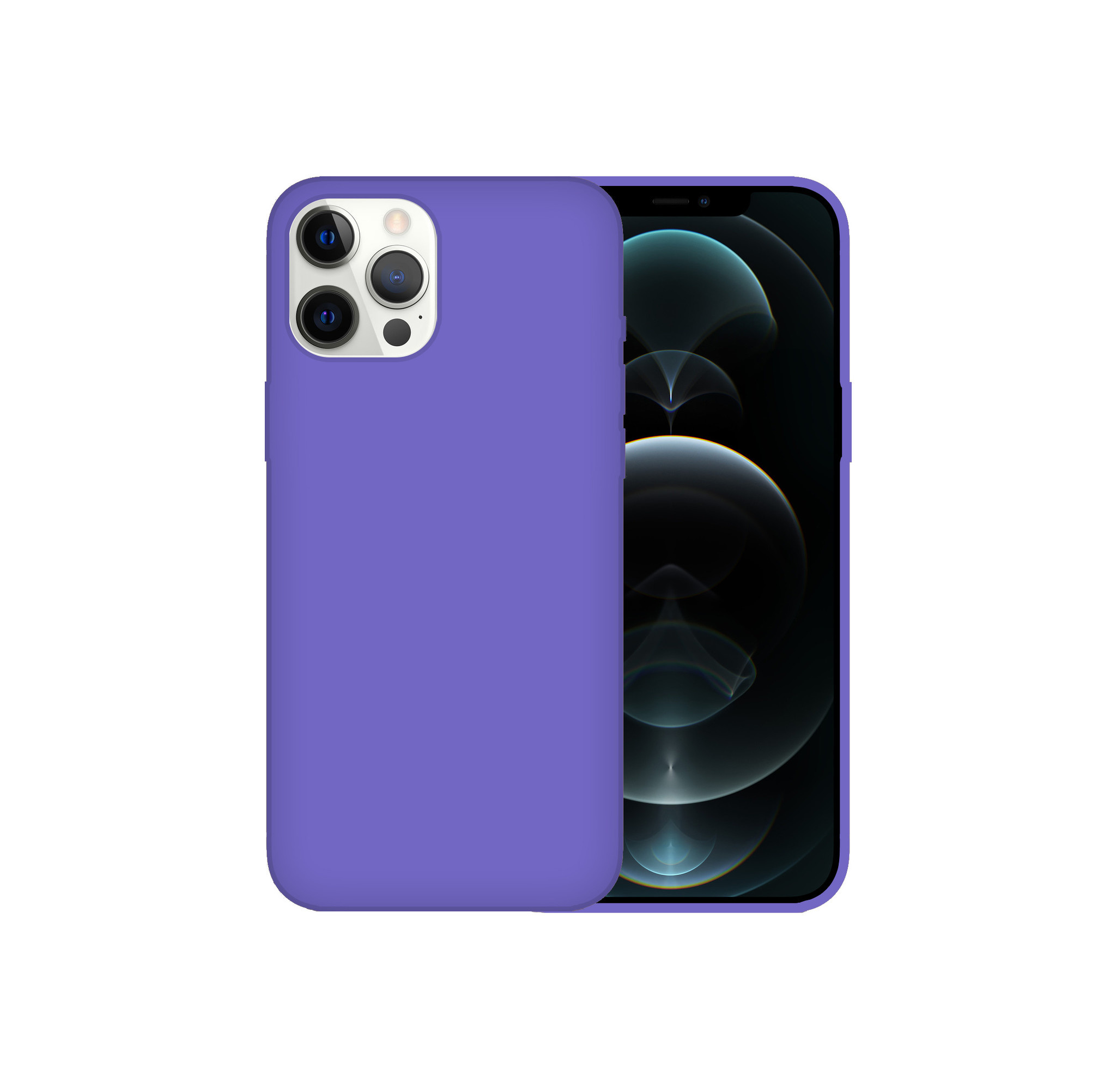 iPhone 13 Case Hoesje Siliconen Back Cover - Apple iPhone 13 - Paars