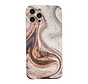 iPhone SE 2022 Back Cover Hoesje Marmer - Marmerprint - TPU - Marble Design - Apple iPhone SE 2022 - Wit/Bruin kopen
