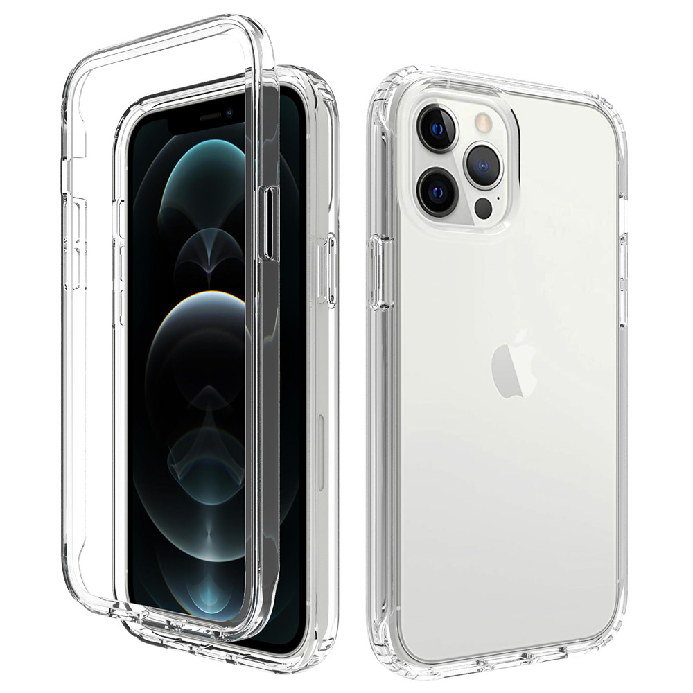 iPhone SE 2022 Full Body Hoesje - 2-delig - Back Cover - Siliconen - Case - TPU - Schokbestendig - Apple iPhone SE 2022 - Transparant