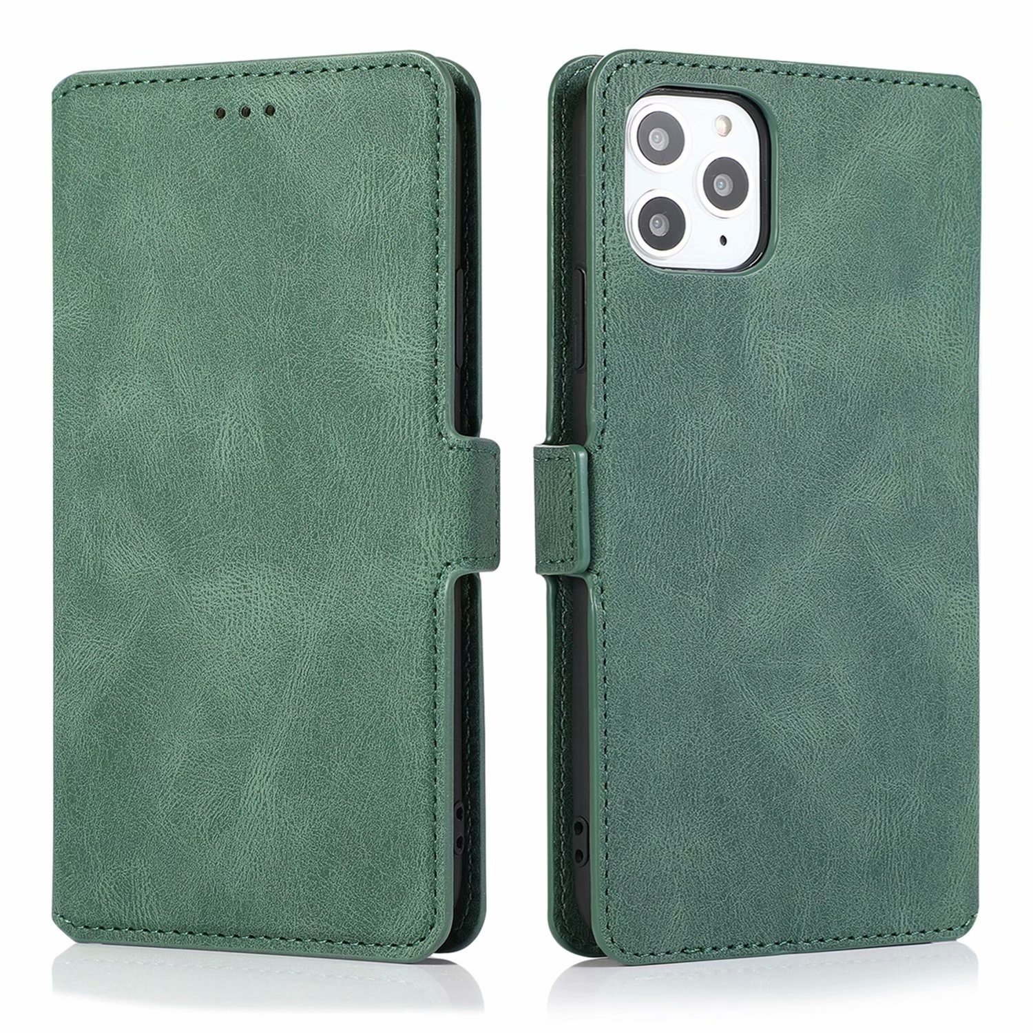 iPhone SE 2022 Book Case hoesje - Magneetsluiting - Pasjeshouder - Kunstleer - Flipcase Hoesje - Apple iPhone SE 2022 - Groen