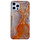 iPhone SE 2022 hoesje - Backcover - Softcase - Marmer - Marmerprint - TPU - Oranje