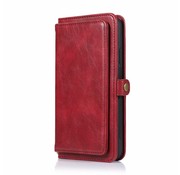 JVS Products iPhone SE 2022 hoesje - Bookcase - Afneembaar 2 in 1 - Backcover - Pasjeshouder - Portemonnee - Kunstleer - Rood
