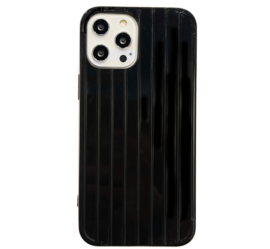 iPhone 12 Pro hoesje - Backcover - Patroon - Siliconen - Zwart kopen