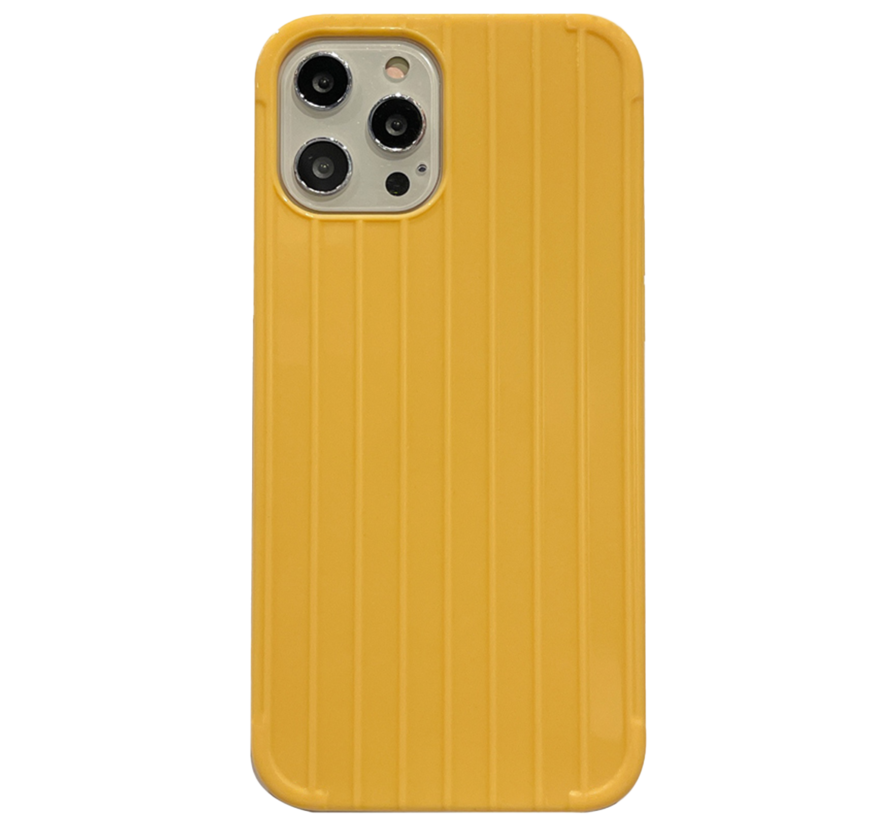 iPhone 11 Pro Max Back Cover Hoesje met Patroon - TPU - Backcover - Apple iPhone 11 Pro Max - Geel