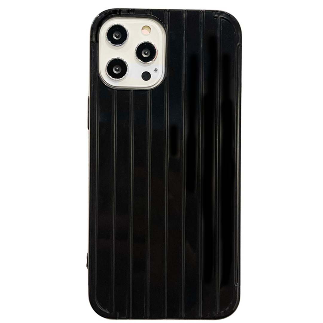 iPhone SE 2020 hoesje - Backcover - Patroon - TPU - Zwart afbeelding