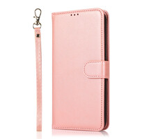 JVS Products Samsung Galaxy A52S hoesje - Bookcase - Koord - Pasjeshouder - Portemonnee - Kunstleer - Rose Goud