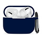 Apple Airpods Pro ultra dunne siliconen cover - extra dunne Apple Airpods siliconen cover met sleutelhanger - Midnight Blue