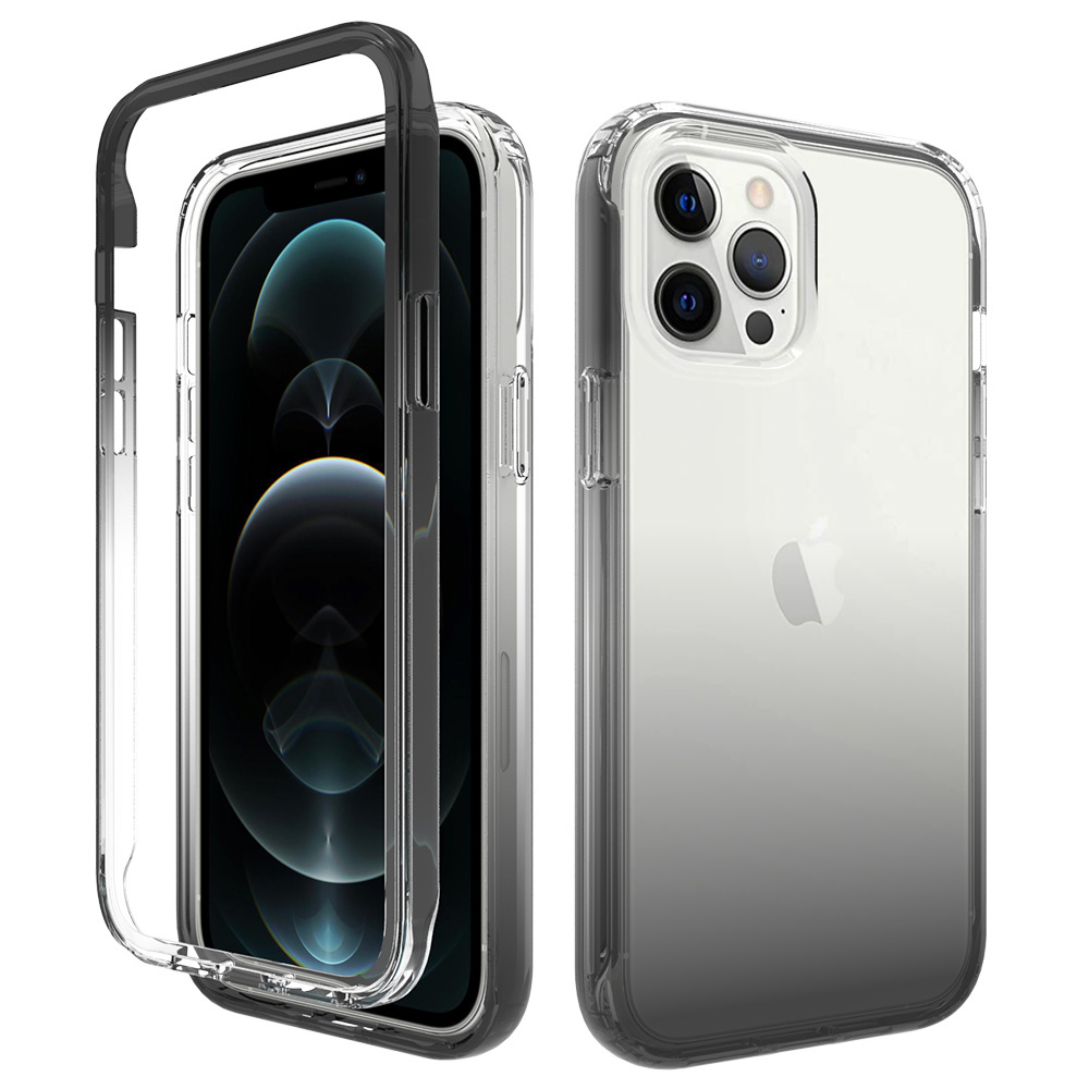 iPhone 13 hoesje - Full body - 2 delig - Shockproof - Siliconen - TPU - Zwart afbeelding