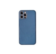 JVS Products iPhone 12 Pro Back Cover Hoesje - Kunstleer  - Luxe - Back Cover - Apple iPhone 12 Pro - Blauw/Goud