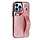 iPhone 12 Pro Max hoesje - Backcover - Pasjeshouder - Portemonnee - Handvat - Kunstleer - Roze