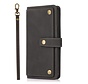 iPhone 13 Pro hoesje - Bookcase - Koord - Pasjeshouder - Portemonnee - Luxe - Kunstleer - Zwart kopen