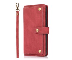 JVS Products iPhone 8 hoesje - Bookcase - Koord - Pasjeshouder - Portemonnee - Luxe - Kunstleer - Rood