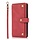 iPhone 7 hoesje - Bookcase - Koord - Pasjeshouder - Portemonnee - Luxe - Kunstleer - Rood