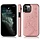 iPhone 7 hoesje - Backcover - Pasjeshouder - Portemonnee - Bloemenprint - Kunstleer - Rose Goud