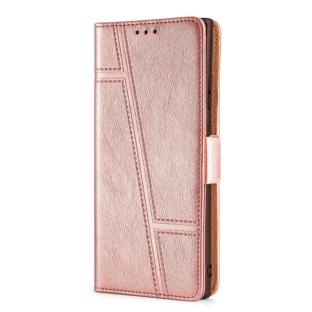 Samsung Galaxy S22 Book Case Hoesje met Patroon - Kunstleer - Pasjeshouder - Magnetische Sluiting - Samsung Galaxy S22 - Rose Goud