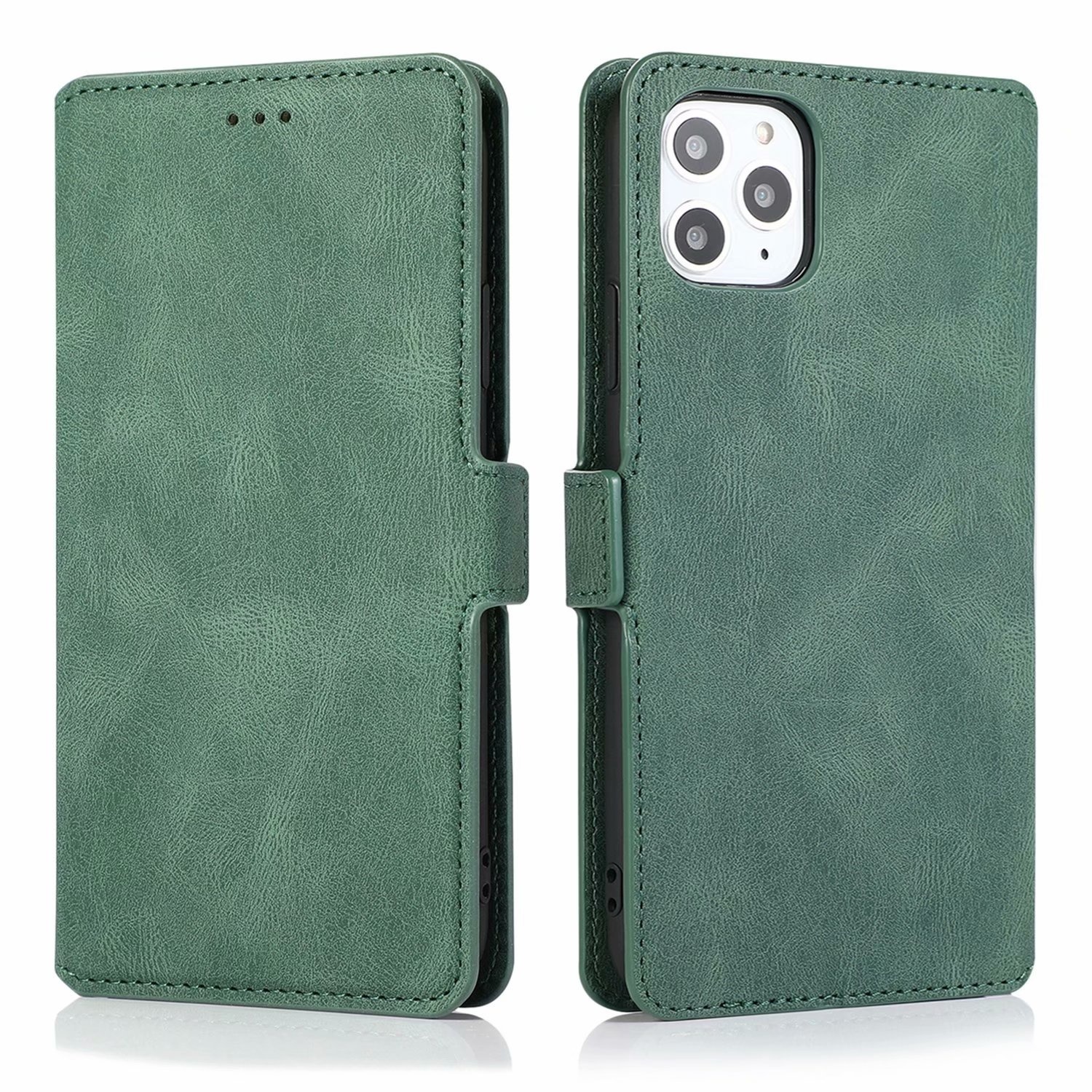 Samsung Galaxy S22 Book Case hoesje - Magneetsluiting - Pasjeshouder - Kunstleer - Flipcase Hoesje - Samsung Galaxy S22 - Groen