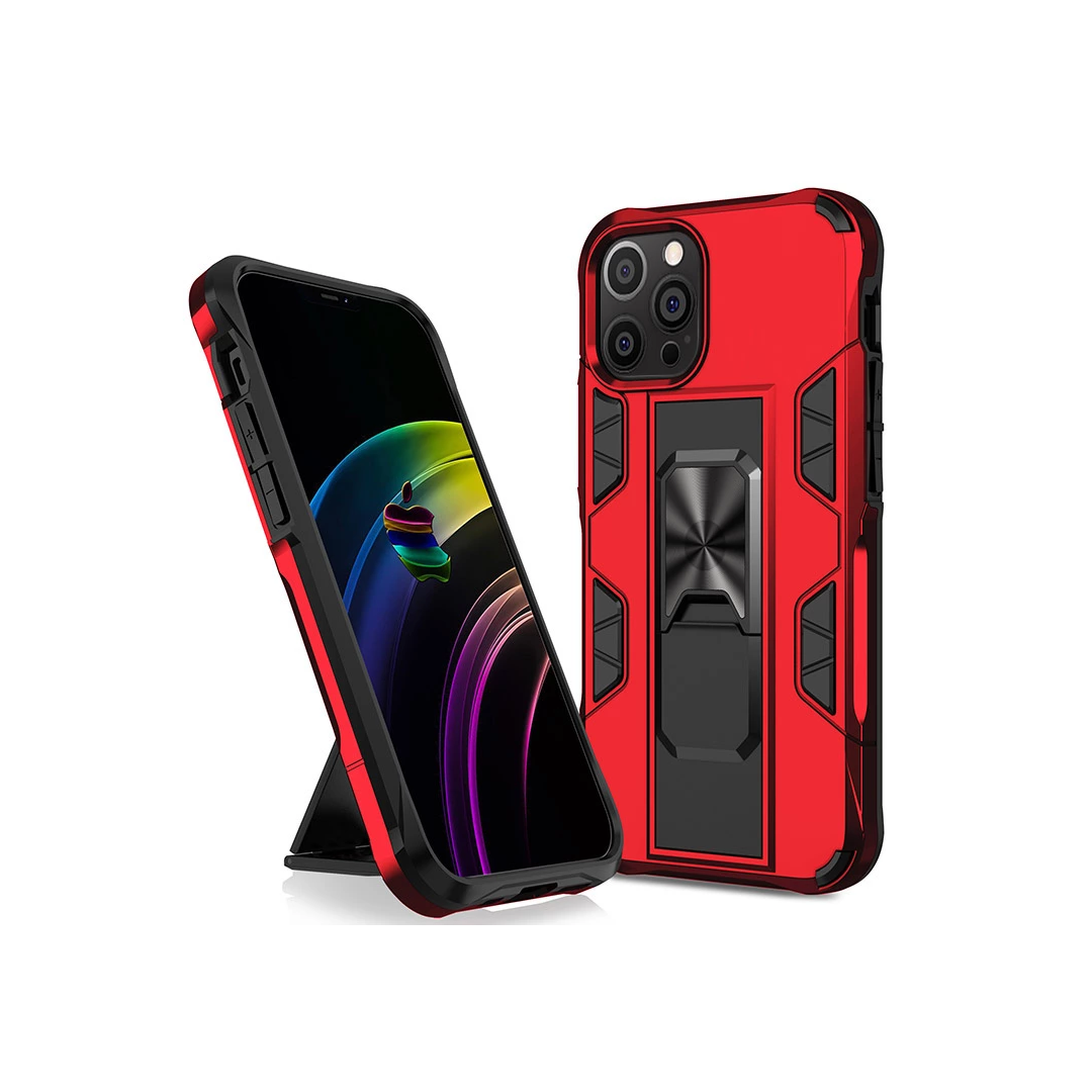 Samsung Galaxy S22 Plus hoesje - Backcover - Rugged Armor - Kickstand - Extra valbescherming - Shockproof - TPU - Rood afbeelding