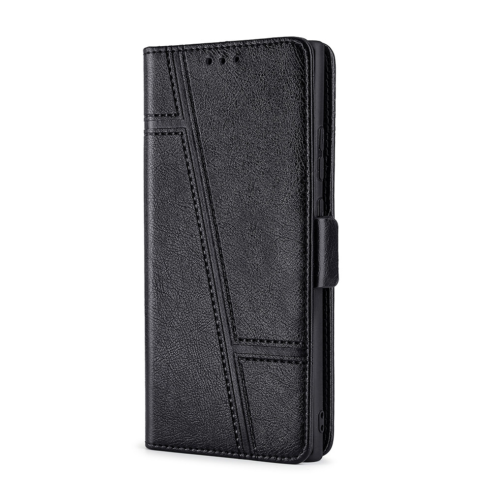 Samsung Galaxy S22 Plus hoesje - Bookcase - Pasjeshouder - Portemonnee - Patroon - Kunstleer - Zwart afbeelding