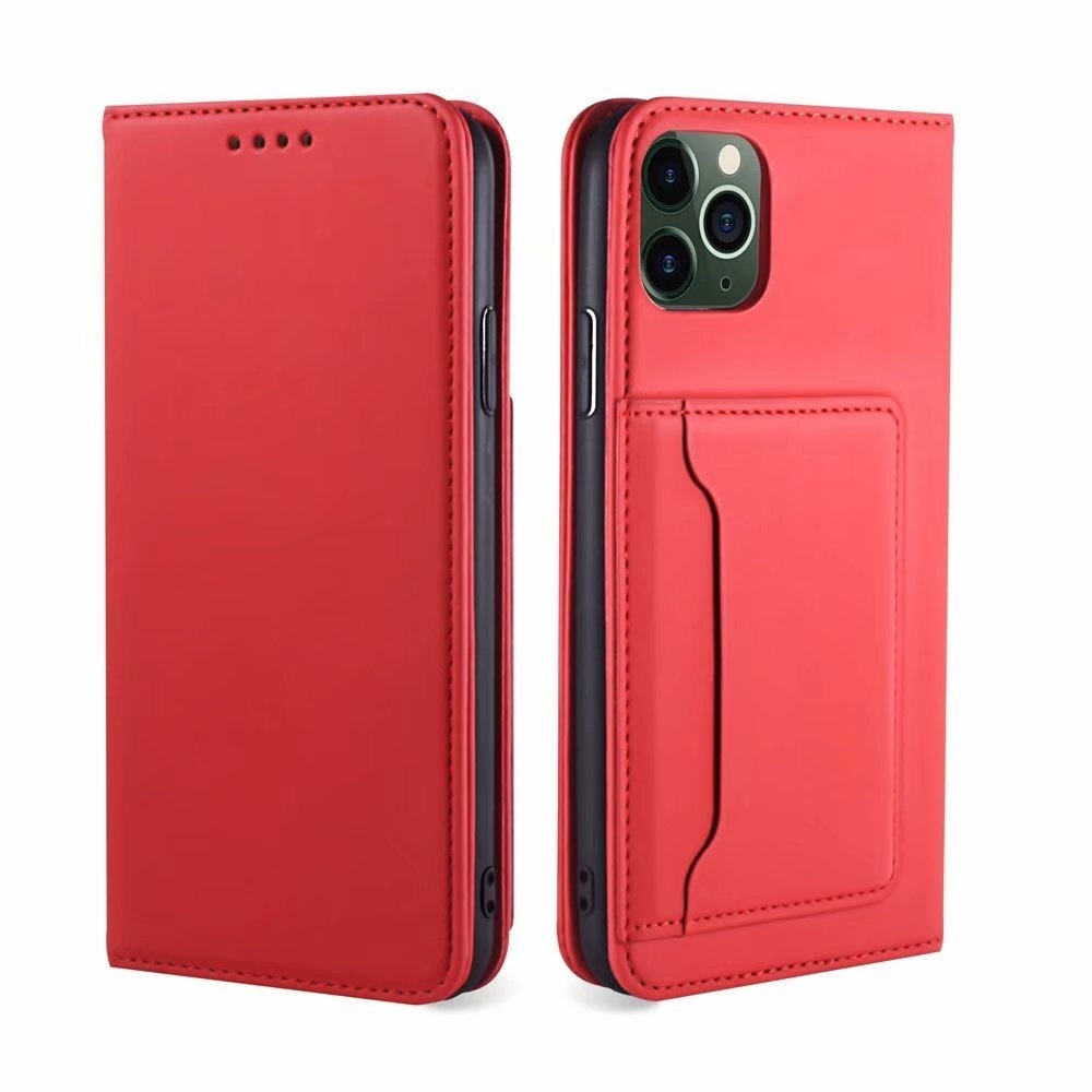 Samsung Galaxy S22 Ultra Book Case Hoesje met Magnetische Sluiting - PU Leer - Pasjeshouder - TPU - Samsung Galaxy S22 Ultra - Rood