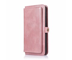 JVS Products Samsung Galaxy S22 Ultra hoesje - Bookcase - Afneembaar 2 in 1 - Backcover - Pasjeshouder - Portemonnee - Kunstleer - Rose Goud