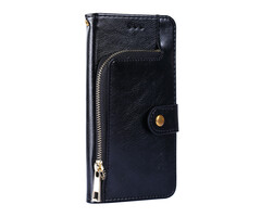 JVS Products Samsung Galaxy A71 hoesje - Bookcase - Koord - Pasjeshouder - Portemonnee - Rits - Kunstleer - Zwart