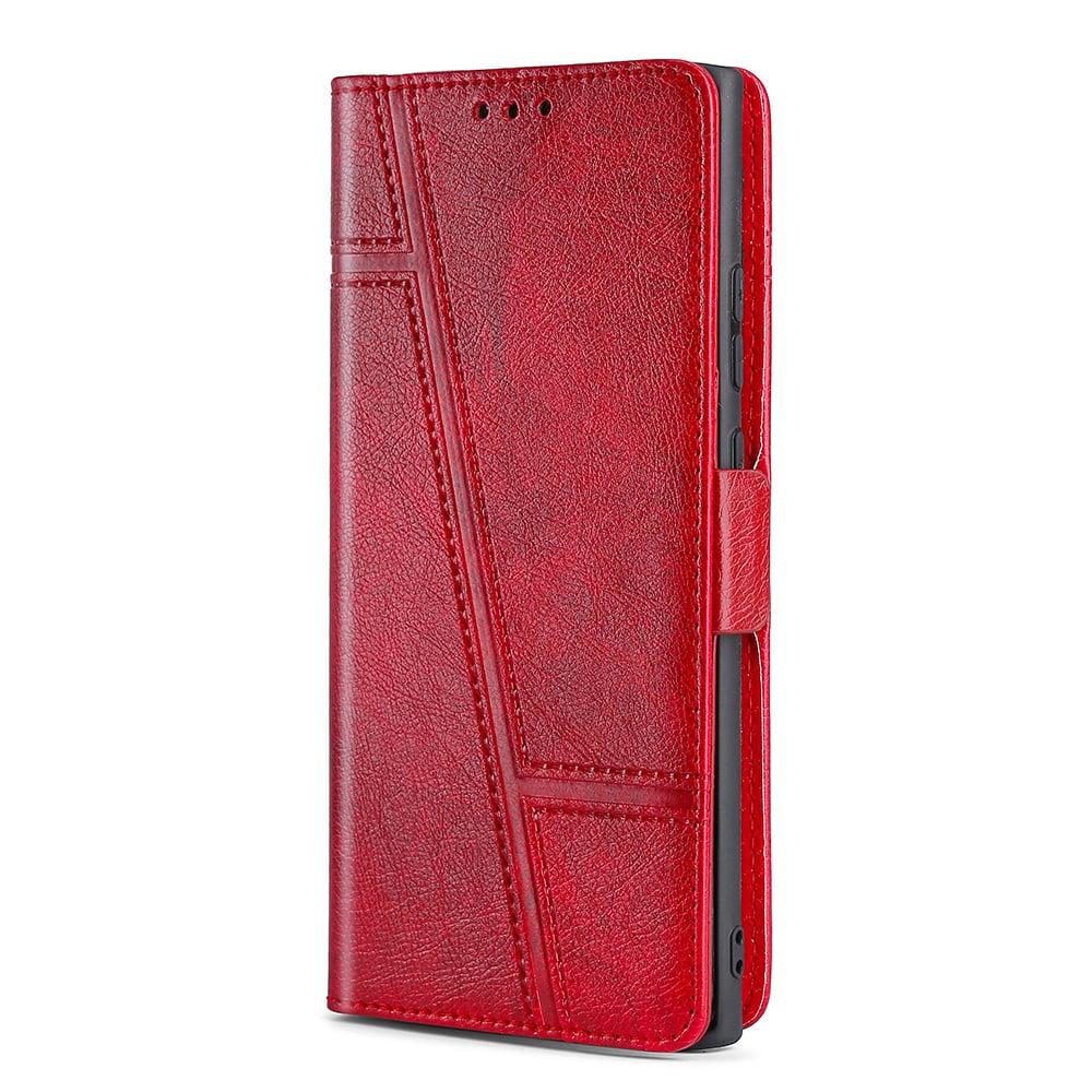 Samsung Galaxy S10 hoesje - Bookcase - Pasjeshouder - Portemonnee - Patroon - Kunstleer - Rood afbeelding
