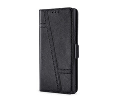 JVS Products iPhone 12 Pro Max hoesje - Bookcase - Pasjeshouder - Portemonnee - Patroon - Kunstleer - Zwart