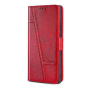 JVS Products iPhone 12 Book Case Hoesje met Patroon - Kunstleer - Pasjeshouder - Magnetische Sluiting - Apple iPhone 12 - Rood