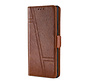 iPhone 12 hoesje - Bookcase - Pasjeshouder - Portemonnee - Patroon - Kunstleer - Bruin kopen