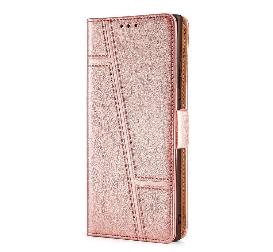 iPhone 11 Pro Max hoesje - Bookcase - Pasjeshouder - Portemonnee - Patroon - Kunstleer - Rose Goud kopen