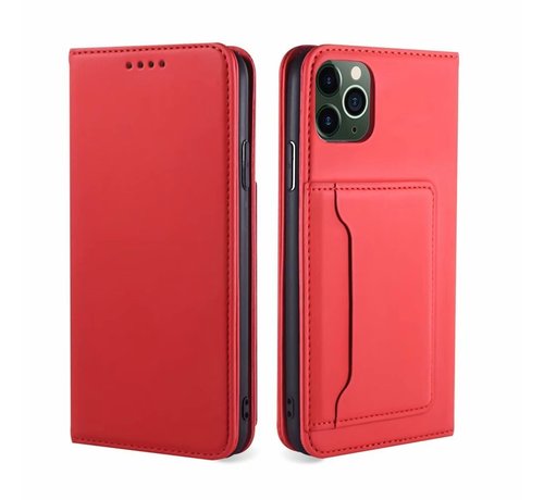 JVS Products Samsung Galaxy S21 Ultra Book Case Hoesje met Magnetische Sluiting - Kunstleer- Pasjeshouder - Samsung Galaxy S21 Ultra - Rood kopen