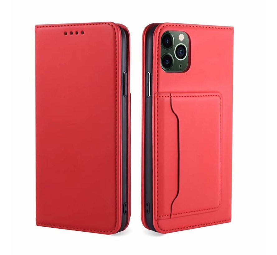 Samsung Galaxy S21 Ultra hoesje - Bookcase - Pasjeshouder - Portemonnee - Kunstleer - Rood kopen