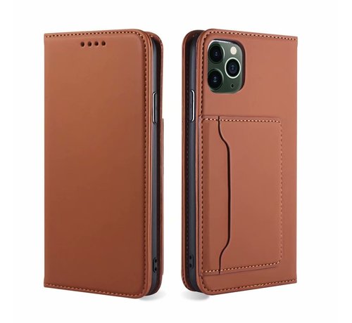 JVS Products Samsung Galaxy S20 Ultra Book Case Hoesje met Magnetische Sluiting - Kunstleer- Pasjeshouder - Samsung Galaxy S20 Ultra - Bruin kopen