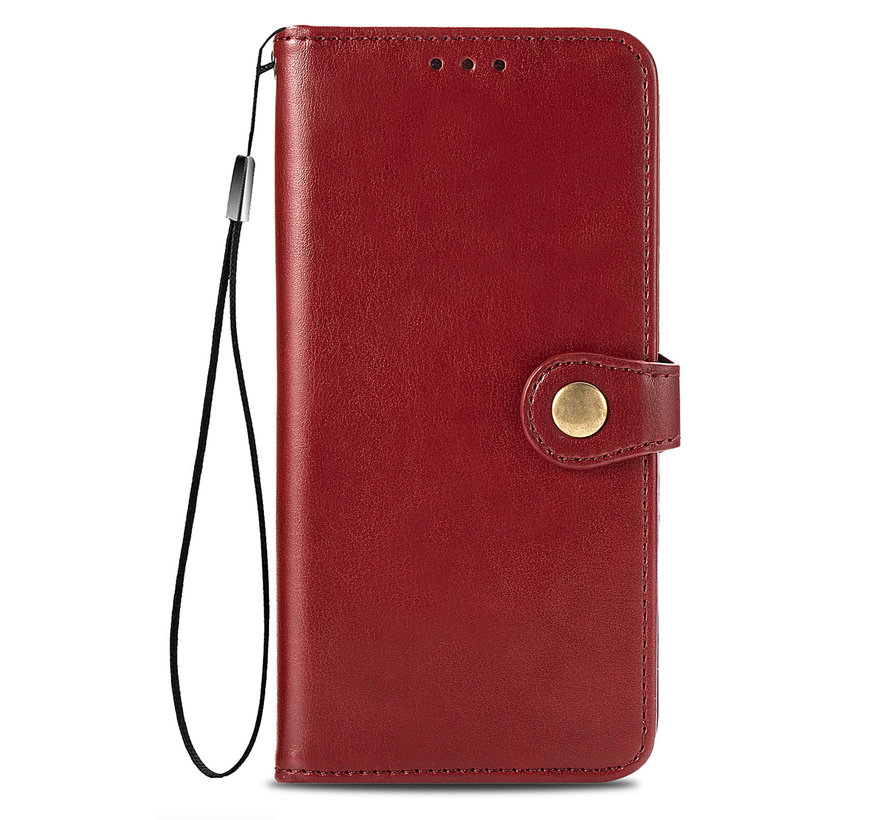 iPhone 12 hoesje - Bookcase - Pasjeshouder - Portemonnee - Kunstleer - Rood kopen
