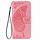 iPhone 7 hoesje - Bookcase - Pasjeshouder - Portemonnee - Vlinderpatroon - Kunstleer - Roze