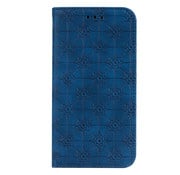 JVS Products iPhone 12 Pro Book Case Hoesje met Patroon - Bloemenpatroon - PU Leer - Pasjeshouder - Apple iPhone 12 Pro - Blauw