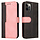 Samsung Galaxy A42 hoesje - Bookcase - Koord - Pasjeshouder - Portemonnee - Tweekleurig - Kunstleer - Zwart/Roze