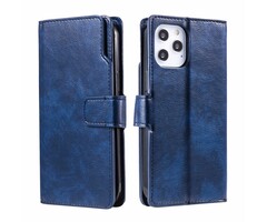 JVS Products Samsung Galaxy S21 Ultra hoesje - Bookcase - Pasjeshouder - Portemonnee - Luxe - Kunstleer - Blauw
