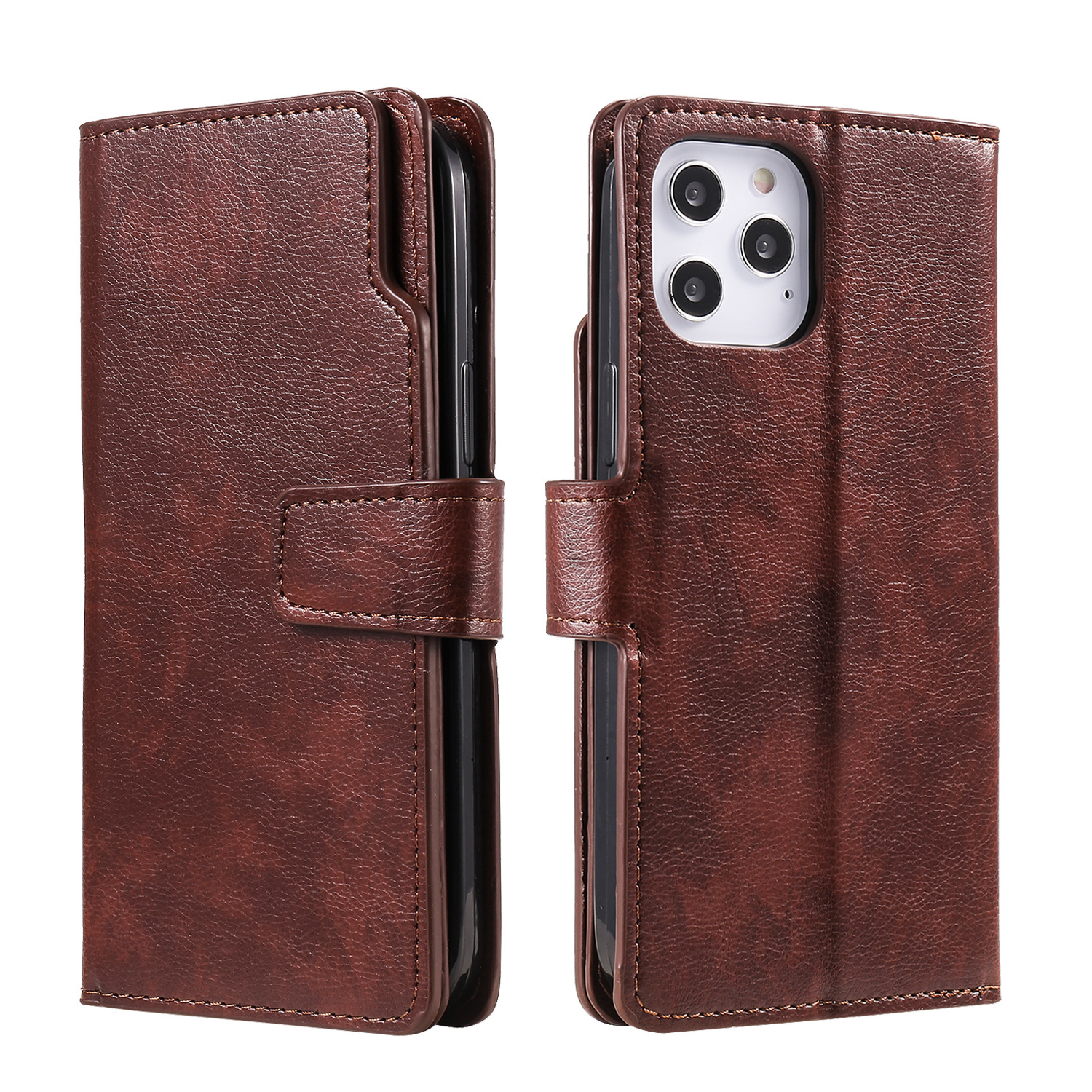 Samsung Galaxy S21 Ultra hoesje - Bookcase - Pasjeshouder - Portemonnee - Luxe - Kunstleer - Bruin afbeelding