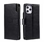 iPhone 12 Mini hoesje - Bookcase - Pasjeshouder - Portemonnee - Luxe - Kunstleer - Zwart kopen