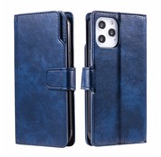 JVS Products iPhone 12 Mini hoesje - Bookcase - Pasjeshouder - Portemonnee - Luxe - Kunstleer - Blauw