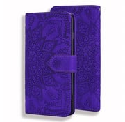 JVS Products Samsung Galaxy S21 Book Case Hoesje met Mandala Patroon - Pasjeshouder - Portemonnee - Kunstleer - Samsung Galaxy S21 - Paars