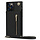 iPhone 12 Mini hoesje - Backcover - Pasjeshouder - Portemonnee - Koord - Kunstleer - Zwart