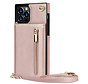 iPhone 11 Pro hoesje - Backcover - Pasjeshouder - Portemonnee - Koord - Kunstleer - Rose Goud kopen