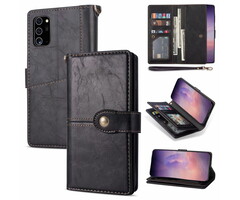 JVS Products iPhone 12 Pro Max hoesje - Bookcase - Pasjeshouder - Portemonnee - Luxe - Kunstleer - Zwart