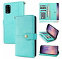 iPhone 12 hoesje - Bookcase - Pasjeshouder - Portemonnee - Luxe - Kunstleer - Turquoise kopen
