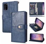 JVS Products iPhone X Luxe Book Case Hoesje met Koord - PU Leer - Pasjeshouder - Magnetische Sluiting - Apple iPhone X - Blauw