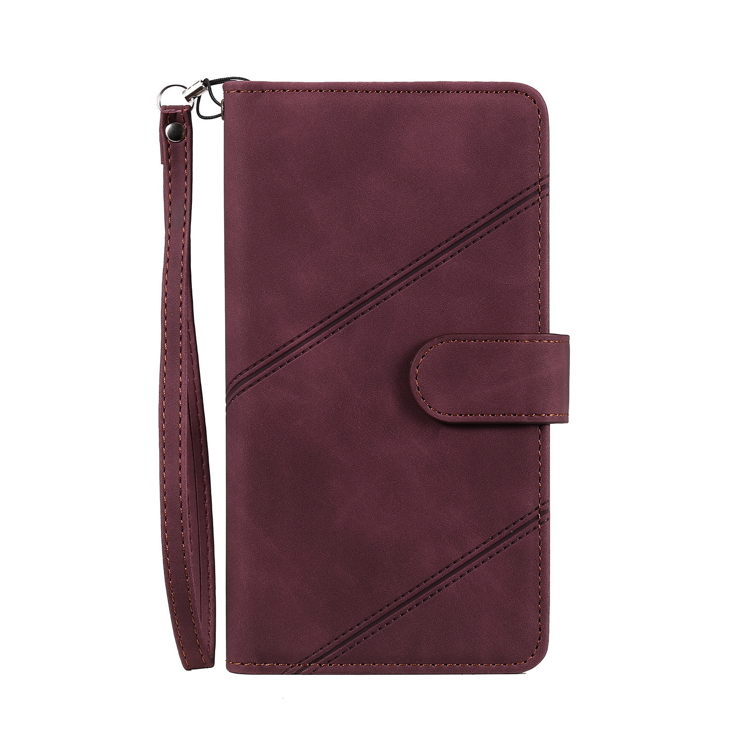 Samsung Galaxy A52 hoesje - Bookcase - Koord - Pasjeshouder - Portemonnee - Kunstleer - Bordeaux Rood afbeelding